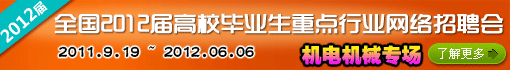 2012届高校毕业生重点行业网络招聘会