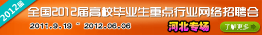 2012届高校毕业生重点行业网络招聘会